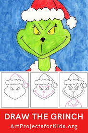 How To Draw The Grinch Art Projects For Kids Easy Christmas Drawings Christmas Drawings For Kids Christmas Drawing