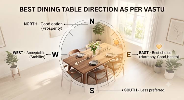 Best Dining Table Direction as Per Vastu for Every Home