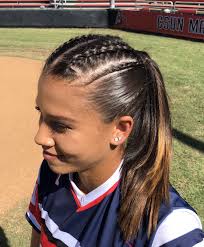 Loose waves at the ends flavors the braid patterns. 17 Trendiest Cute Hairstyles Easy For Softball To Try This Season Hairstyletutorials 5 Hairstyles For Softba Hair Styles Athletic Hairstyles Sports Hairstyles