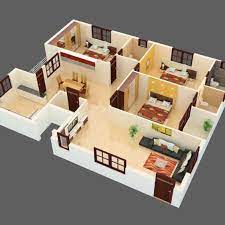 15 Contoh Denah Rumah 3 Kamar Tidur Terbaru Jani Gading Furniture Bungalow House Floor Plans 3d House Plans Bungalow House Plans