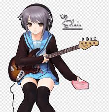 Anime Guitar Yuki Nagato Fender Precision Bass Desktop Anime Girl Black Hair Computer Anime Music Video Png Pngwing Guitartabsyt is a place where you can find anime guitar tutorials, anime guitar lessons and anime guitar tabs for your favorite songs. anime guitar yuki nagato fender