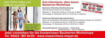 Edited by grileenor on 5. Erst Informieren Dann Bauen Kostenlose Bauherren Workshops 49324 Melle Betonstr 3 15 11 2018