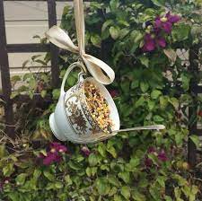 Teacup Bird Feeder Bird Lovers Gift China Bird Feeder Gifts Etsy Tea Cup Bird Feeder Bird Feeders Teacup Crafts