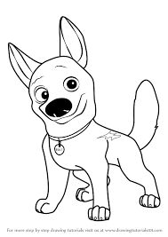 Bolt Is The Protagonist From The Disney Movie Bolt Bolt Is A Medium Sized Mixed Breed Dog With White Fur Black Nose A Dog Drawing Drawing Tutorial Drawings