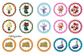 Free Animal Crossing Bottlecap Images Animal Crossing Bottle Top Crafts Printable Crafts