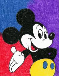 Kids and children will learn the very simple steps it takes to draw and then color in a fun drawing of mickey mouse. How To Draw Mickey Mouse Like Peter Max Art Projects For Kids
