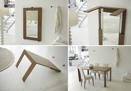 Dining tables eat up space, now they don't need to. 30 Space Saving Folding Table Design Ideas For Functional Small Rooms