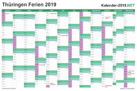 Integrieren sie unseren kalender kostenfrei in ihre eigene website. Ferien Thuringen 2019 Ferienkalender Ubersicht