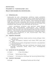 For this team building game for the office, assemble an obstacle course of sorts. Kertas Kerja Team Building Mgk 2
