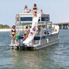 The cost of renting a pontoon boat in miami is between $200 and $1,000. Pontoon Boats With Slides Destin Vacation Boat Rentals