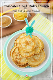 Pancakes Mit Buttermilch Fur Babys Und Kinder Meinestube Rezept Buttermilch Pancakes Buttermilch Pfannkuchen Ohne Zucker
