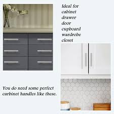 2 x lily kitchen cabinet steel bar handles from wren kitchens 1mtr long. 30 Pack Probrico Modern 3inch 76mm Kitchen Cabinet Handles Cupboard T Bar Drawer Pulls Door Handles Knobs Stainless Steel Brushed Nickel Finish Diameter 1 2inch 12mm Amazon Com