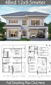 2 story house design 4 bedroom house plans two storey houses drawings 2 floor home design four bedroom double level blueprints designs drawings with basement 2 story 4 bedroom architect house building plans design with garage housing plans 2 story small house design. House Front Design In 2020 2 Storey House Design 4 Bedroom House Designs Sims House Plans