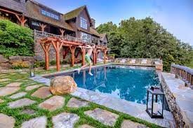 Picking a campsite with an indoor swimming pool makes excellent sense if you've got kids to entertain. Mountain Home Rustic Swimming Pool Dc Metro By Grace Thomas Designs Houzz