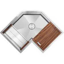 Crafted from solid wood using traditional methods, these units work beautifully with the rest of the murdoch troon range. Butterfly Workstation Corner Kitchen Sink Single Bowl 16 Gauge Sink Strictly Kitchen And Bath