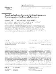 People with alzheimer's disease scored an. Pdf Clock Drawing In The Montreal Cognitive Assessment Recommendations For Dementia Assessment