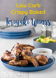 Crispy Baked Low Carb Teriyaki Wings Recipe Teriyaki Wings Low Carb Chicken Wings Food