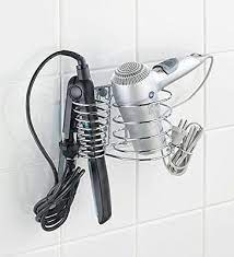 Chrome Wall Mounted Hair Dryer Straighteners Holder Storage With Cable Tidy Wall Mounted Hair Dryer Hair Dryer Straightener Hair Dryer Holder