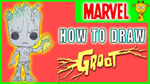Groot Zeichnen Ausmalen Von Marvel Leichte Funko Pop Figuren Als Malvorlagen Youtube
