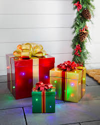Outdoor Lit Stackable Christmas Gifts