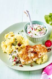 Backfisch Mit Leichter Remoulade Und Buttermilch Stampf Rezept Lecker Fisch Braten Backfisch Lecker