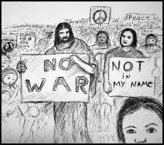 Kevin Larmee_anti-war art_antiwar__jesus_Protester.jpg Drawing by Kevin  Larmee | Artmajeur