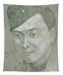 Daniel Inouye #1 Tapestry by Dennis Larson