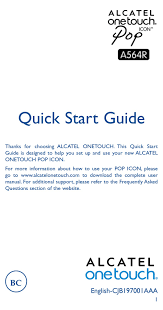 Samsung galaxy a21s a217m 64gb dual sim gsm unlocked android smartphone . Alcatel Onetouch Pop Icon A564r Quick Start Manual Pdf Download Manualslib