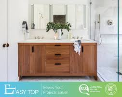 A must for bathrooms with ample space shared by multiple people. Floor Mounted Modern Solid Wood Cabinet Wholesale Wooden Bathroom Vanities With Legs China Vanity Bathroom Double Sink Double Bathroom Vanity Made In China Com