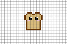 Toast Pixel Art Pixel Art Nourriture Dessins Minecraft Pixel Art Kawaii Facile