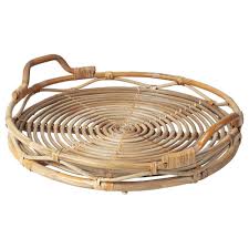 Solblekt Dienblad Rotan Ikea In 2020 Ikea Finds Rattan Ikea