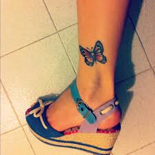 Beautiful small tattoos for women: Butterfly Tattoo Simple Female Lower Leg Tattoos Novocom Top