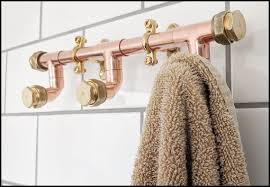 Support De Crochet En Cuivre Et Laiton Etsy Bathroom Hooks Bathroom