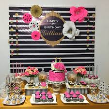 Kate Spade Ideas Dessert Table Birthday Party Decorations 40th Birthday Parties 50th Birthday Party