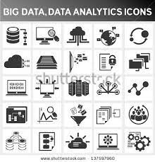 Big Data Icon Set Data Analytics Icon Set Cloud Computing Icon Set By Phipatbig Via Shutterstock Data Icon Technology Icon Big Data