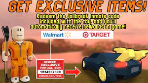 Here is the list of both active and inactive codes for roblox jailbreak. Badimo On Twitter Redeem A Code From A Jailbreak Inmate Toy And You Ll Automatically Be Awarded A Unique Brickset Spoiler And Wheel Package Along With Some Free Cash And Rocket Fuel Roblox