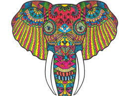 Ethnischer inder elefant linie original zeichnung erwachsene farbung bo clipart. Malvorlagen Mandala