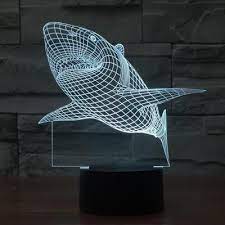shark 3d illusion lamp lampeez 3d led night light 3d led lamp 3d illusion lamp