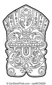 41 best tiki images | tiki art, tiki totem, tiki mask. Polynesian Tiki Totem Vector Idol Mask Coloring Page Hawaiian Tiki Totem Mask Coloring Page Vector Art Canstock