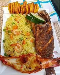 fried rice vegetables fried fish fried plantain and shrimp cucumber recettes de cuisine africaine recettes de cuisine cuisine africaine