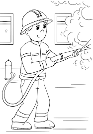 Police & police car coloring pages] 4. Firefighter 1 Coloring Page Free Printable Coloring Pages For Kids