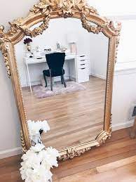 Large Gold Vintage Mirror Mirrored Bedroom Furniture Vintage Mirror Wall Gold Mirror Bedroom