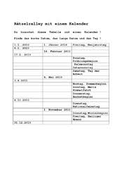 Selbst der schlauste professor kann diese 17 rätsel nicht lösen. Ratselralley Mit Einem Kalender