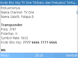 New update biss key dog tv hd, fiji tv 01, sat 02, sat 03 satellite intelsat 19, cinema world hd, aniplus hd, kplus hd satellite telstar 18, oktn kbs world, cnn indonesia hd satellite telkom 3s, tv one, metro hd, indosiar, sctv, inews, tvri satellite palapa d, dog tv hd, tv3 satellite measat 3. Bisskey Tvone Liga 1 Posts Facebook