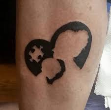 Heart shaped puzzle piece tattoo. Top 103 Best Autism Tattoos 2021 Inspiration Guide