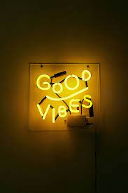 Good vibes neon light | aesthetic colors, yellow theme. Good Vibes Neon Light Urban Outfitters Shades Of Yellow Color Yellow Wallpaper Yellow Aesthetic