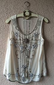 Willow And Clay Anthropologie Beaded Tank Great Gatsby Girl