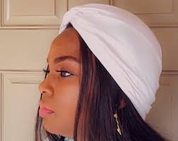 Turban Women Headband Head Cover and Hat, White Twisted Turban and  Headband, Chemo and Alopecia Head Cover and Care Package