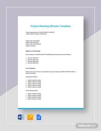 It was decided that the fee to be increased by ten percent as. 16 Project Meeting Minutes Templates Pdf Free Premium Templates