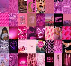 Tons of awesome pink aesthetic collage wallpapers to download for free. Neon Pink Colors Wall Collage Kit Wall Collage Decor Pink Wallpaper Iphone Art Collage Wall